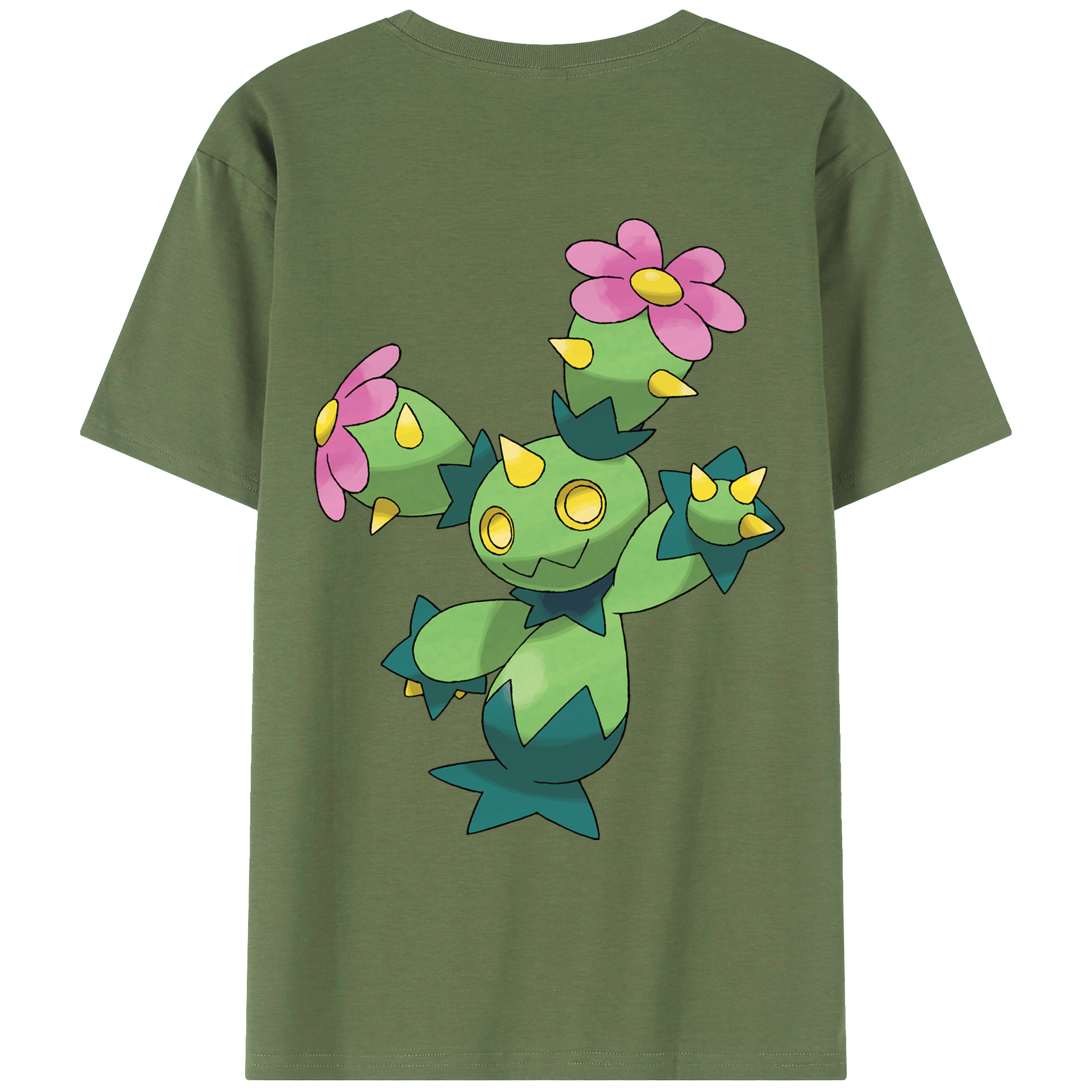 （画像用） ポケットモンスター Pokémon 綿100％ メンズ半袖Tシャツ（バックプリント） 通気性